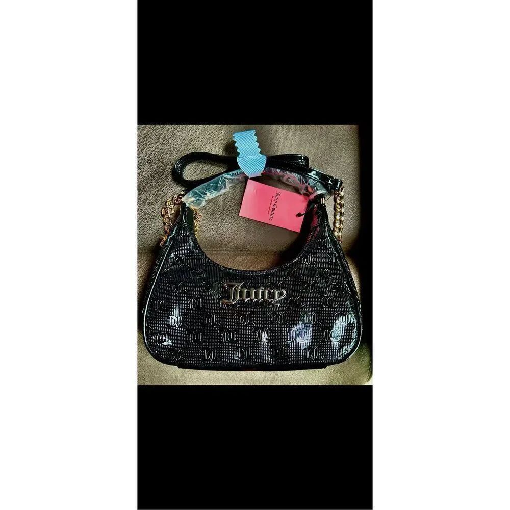 Juicy couture 🔥🔥black chain shoulder bag with logo interior